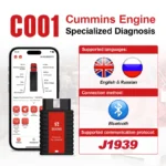 C001 Heavy Duty Truck Scanner Full System DPF Regen SCR Diagnostic Tool