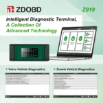 Z919 Heavy Duty Truck Scanner Full System DPF Regen SCR Diagnostic Tool